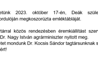 Deák születésének 220. évfordulója